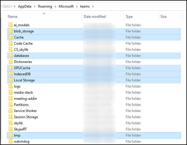 teams-delete-cache-folders