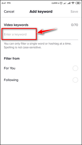 tiktok-enter-keyword