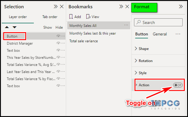 toggle-on-action-power-bi-bookmark-button
