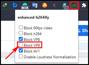 uncheck-block-vp9-from-h264ify-extension