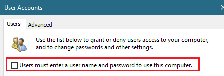 uncheck-password