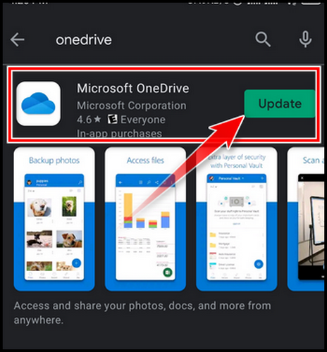 update-onedrive-android-app