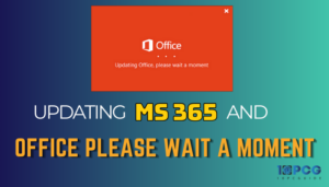 updating microsoft 365 and office please wait error