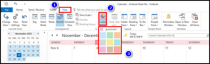 Change Outlook Calendar Background Color Simple Easy 