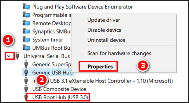win10-start-device-manager-universal-serial-bus-controller-usb-root-hub-properties
