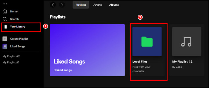 win11-spotify-your-library-local-folder