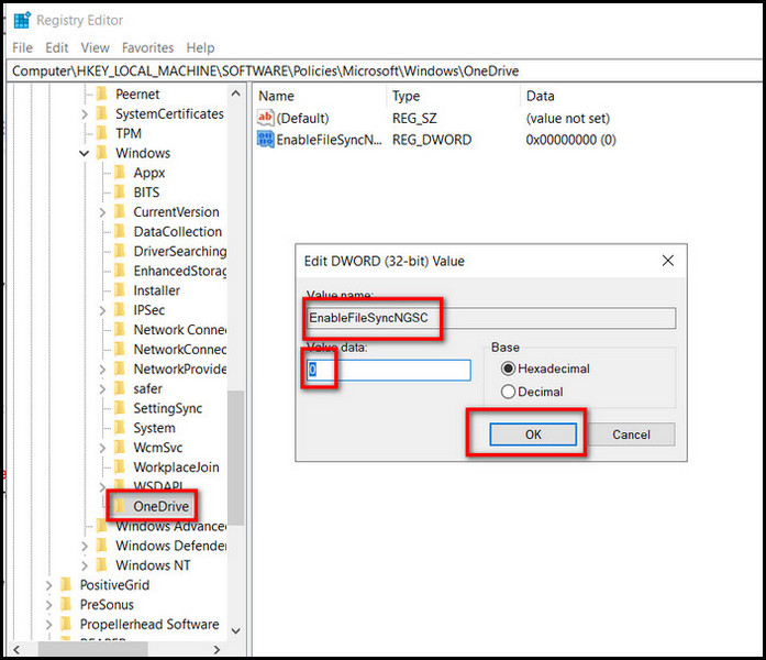windows-10-registry-editor-onedrive-enable
