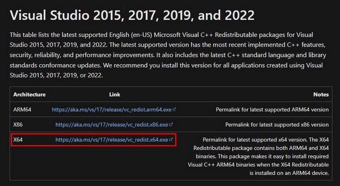 windows-11-needs-an-x64-version-of-microsoft-visua-c++