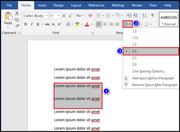 how to make my essay double spaced on microsoft word