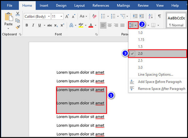 how to double space in word        <h3 class=