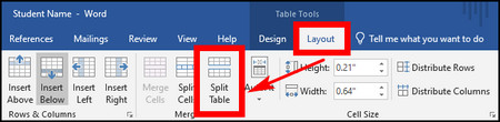 word-layout-split-table