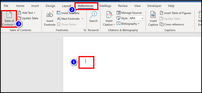 word-references-table-of-contents