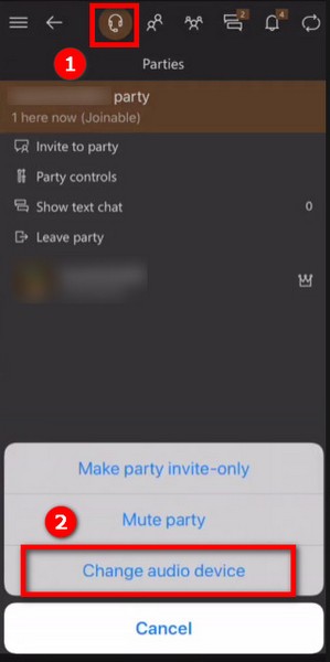 xbox-app-party-change-audio-device